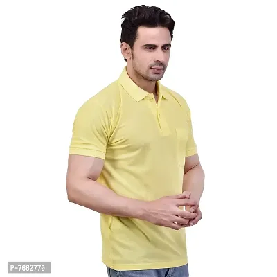 SMAN Men's Regular Fit Polo T Shirt with Half Sleeve and Pocket Combo Pack of 2 | Multi Color |-thumb5