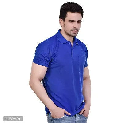 SMAN Men's Polo T-Shirt Regular fit Polyester Half Sleeve with Pocket Combo Pack of 2-thumb4