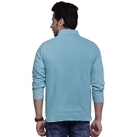 SMAN Stylish Men's Regular Fit Collared Full Sleeve Polo T-Shirt Real Matty Cotton Blend with Pocket for Winter (Multicolors)-thumb1