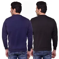 SMAN Round Neck Full Sleeve Men's Sweatshirt for Winter Combos Pack of 2 (Multi Colors)-thumb1