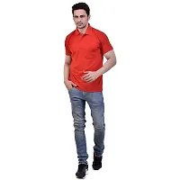 SMAN Stylish Men's Regular fit Half Sleeve Polyester Polo T-Shirt Combo Pack of 2-thumb4