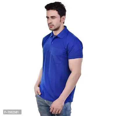 SMAN Stylish Men's Regular fit Half Sleeve Polyester Polo T-Shirt Combo Pack of 2-thumb3