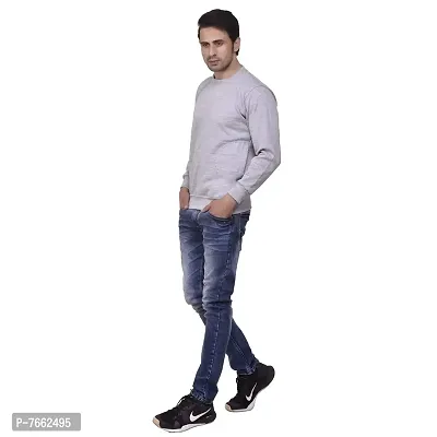 SMAN Round Neck Full Sleeve Men's Sweatshirt for Winter Multi Colors-thumb5