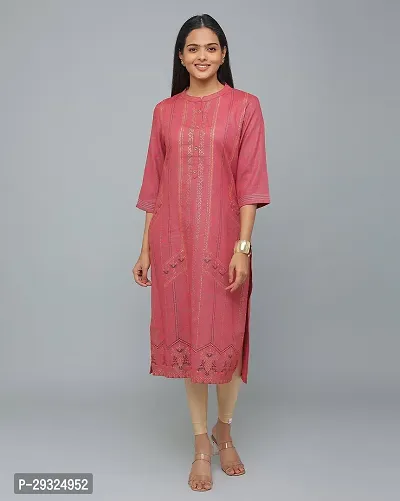 Stylish Cotton Stitched Kurta For Women-thumb0