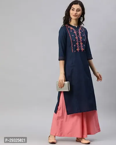 Stylish Cotton Stitched Kurta For Women-thumb0