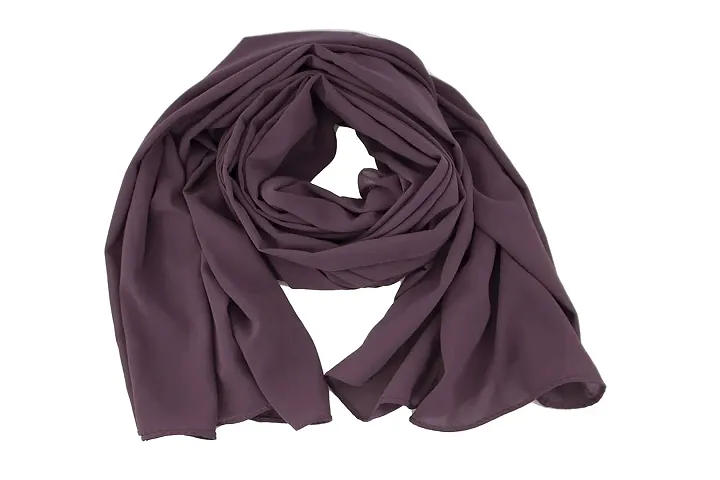 plain chiffon georgette hijab shawl grape