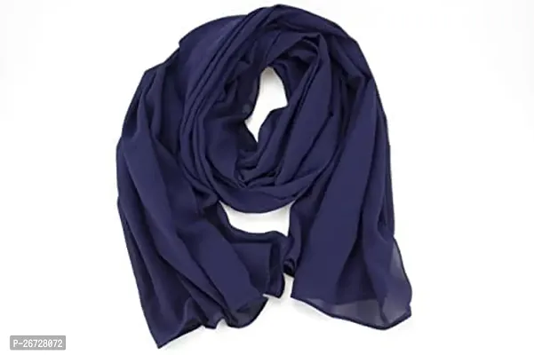 nbsp;plain chiffon georgette hijab shawl navy blue