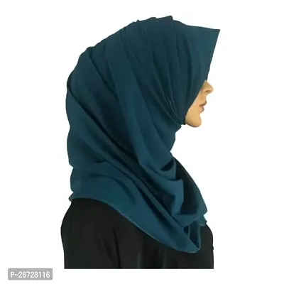 plain solid color rectangular hijab