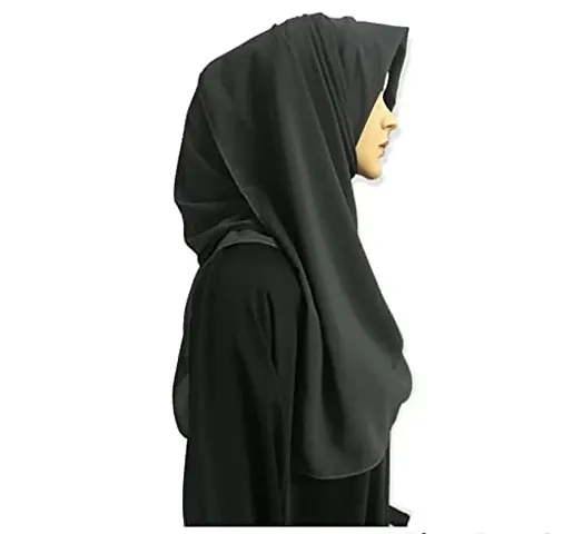 Stylish Cotton Blend Solid Rectangular Hijab For Women
