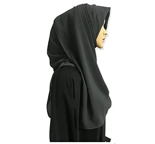 plain solid color rectangular hijab