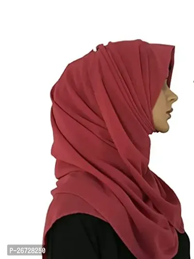 plain chiffon georgette hijab shawl royal pink