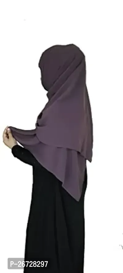 plain chiffon georgette hijab shawl lavender