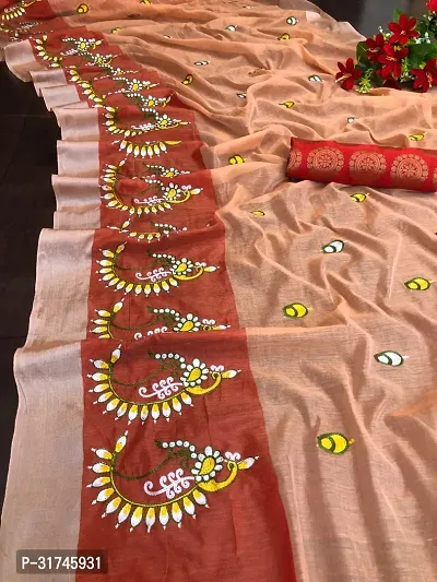 Beautiful Cotton Saree With Blouse Piece For Women