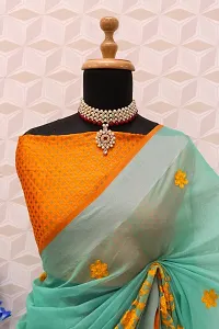 Beautiful Cotton Saree With Blouse Piece For Women-thumb3