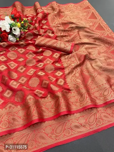 Most Demanded Fency Banarasi Silk Jacquard Weaving Work Saree-thumb0