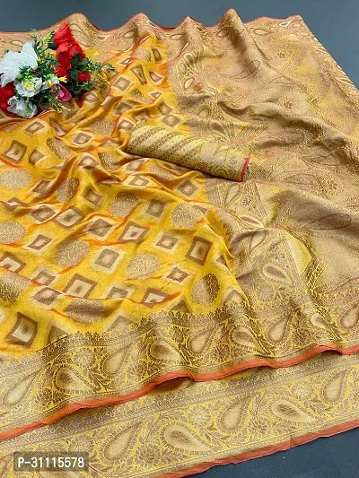 Most Demanded Fency Banarasi Silk Jacquard Weaving Work Saree