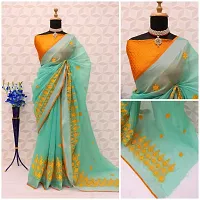 Beautiful Cotton Saree With Blouse Piece For Women-thumb2