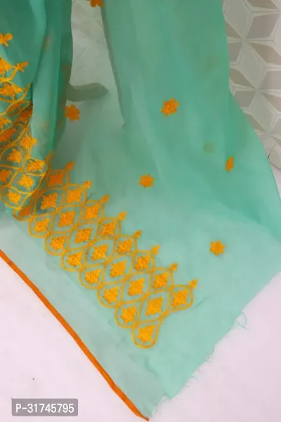 Beautiful Cotton Saree With Blouse Piece For Women-thumb2