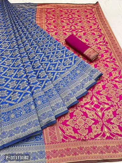 Most Demanded Fency Banarasi Silk Jacquard Weaving Work Saree-thumb0