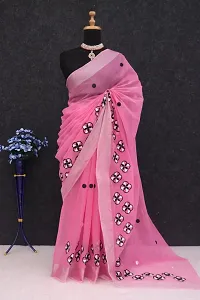 Stylish Chanderi Cotton Embroidery Work Saree-thumb1