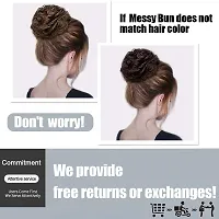 Akashkrishna Hair Bun Extensions messy hair bun Wavy Curly Messy Donut Chignons Hair Piece Wig Hairpiece 2 pcs Black-thumb4