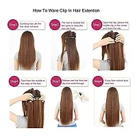 Akashkrishna Straight Black Hair Extensions For Women Girls Synthetic Fiber-thumb3