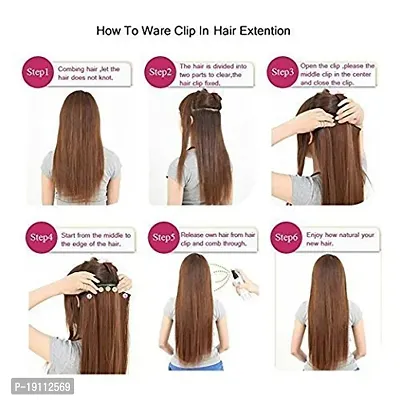 Akashkrishna Straight Black Hair Extensions For Women Girls Synthetic Fiber-thumb4