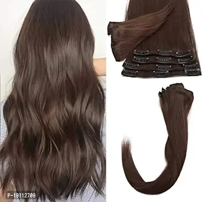 Akashkrishna Curly Brown Hair Extensions For Girls Synthetic Hair Extension Pack of 1