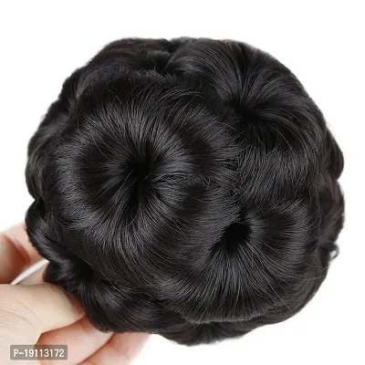 Akashkrishna brown hair juda clutcher Extension hair Claw For Women Synthetic Fiber-thumb3