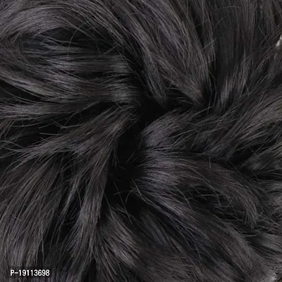 Akashkrishna Hair Bun Extensions messy hair bun Wavy Curly Messy Donut Chignons Hair Piece Wig Hairpiece 2 pcs Black-thumb3