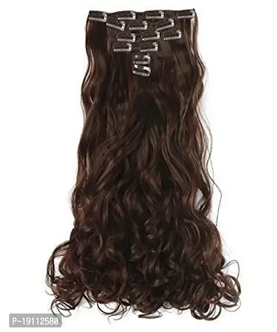 Akashkrishna Hair Curly Extensions For Women Curly/Wavy Hair Extensions Dark Brown, 45 gm Pack of 1-thumb2