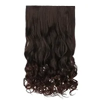 Akashkrishna Black Curly Wavy Hair Extension For Women in 5 Clip Based Hair Extensions-thumb1
