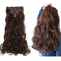 Akashkrishna Hair Curly Extensions For Women Curly/Wavy Hair Extensions Dark Brown, 45 gm Pack of 1-thumb4