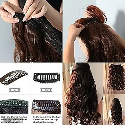 Akashkrishna Straight Black Hair Extensions For Women Girls Synthetic Fiber-thumb5