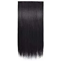 Arrangers 5 Clip based Synthetic Hair Extension Black Color-25 inches-thumb2