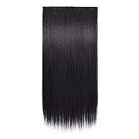 Akashkrishna Straight Black Hair Extensions For Women Girls Synthetic Fiber-thumb2