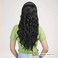 Long Curly and Wavy Hair Wig(Black Color) + 02 Wig Cap Free-thumb3