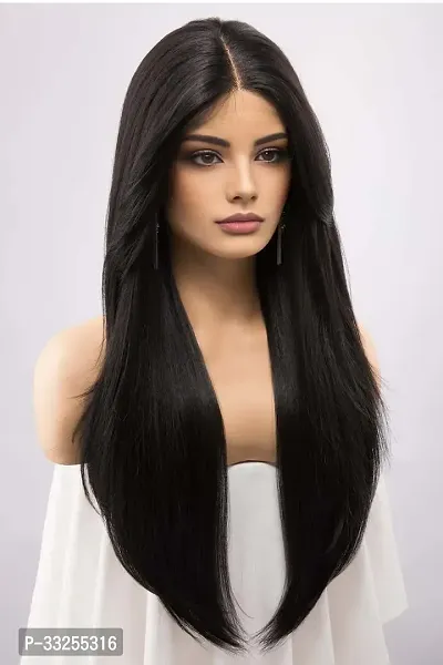 Synthetic Straight Full Head Women Wig Heat Resistant 24 Inches Long Free Wig Cap (Straight)-thumb4