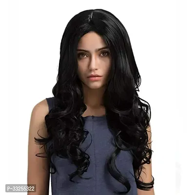 24 Inches Long Black Wig Women Long Hair Curly Wavy Black Wig for Women-thumb4