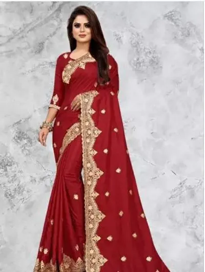 Hot Selling Silk Blend Saree with Blouse piece 