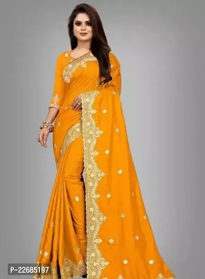 Elegant  Art Silk Saree with Blouse piece For Women-thumb0