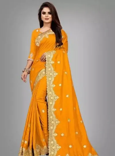 Elegant Art Silk Saree with Blouse piece 