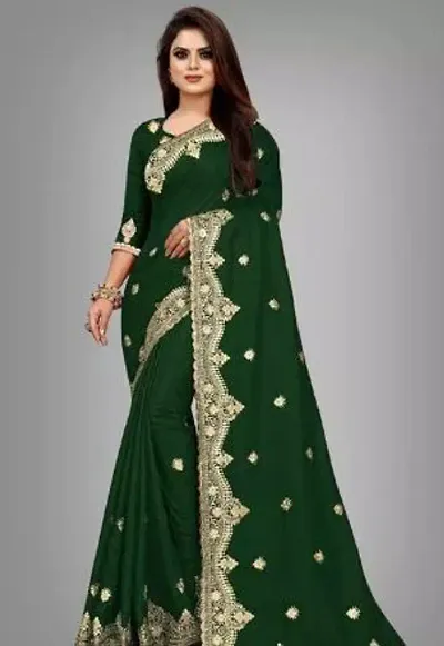 Elegant Silk Blend Saree with Blouse piece For Women