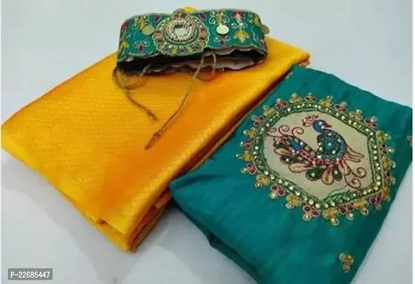 Elegant  Chiffon Saree with Blouse piece For Women