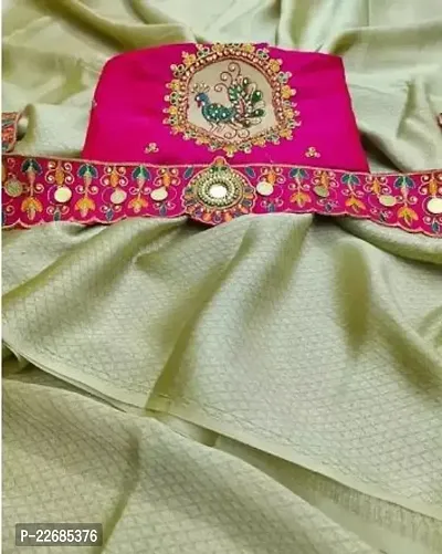 Elegant  Chiffon Saree with Blouse piece For Women