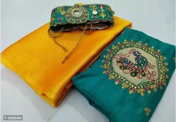 Elegant  Chiffon Saree with Blouse piece For Women