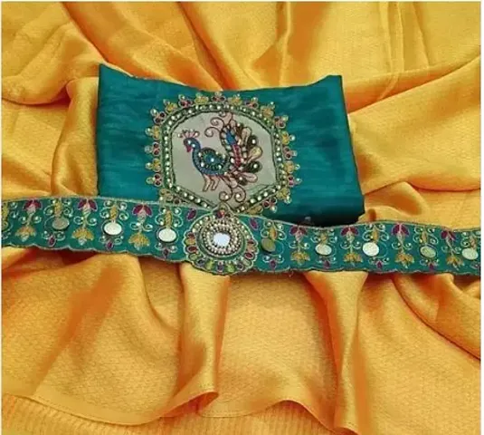 Beautiful Chiffon Weaving Sarees with Belt