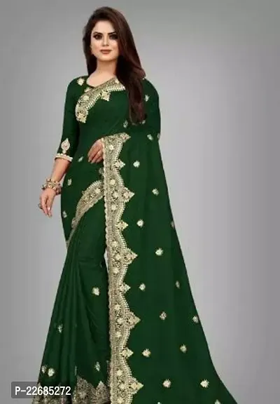 Elegant  Art Silk Saree with Blouse piece For Women-thumb0