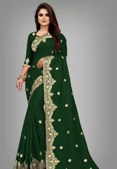 Attractive Art Silk Saree with Blouse piece 