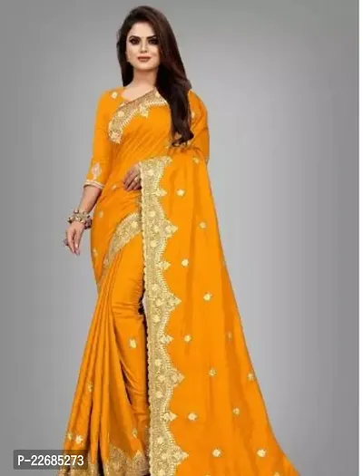 Elegant  Art Silk Saree with Blouse piece For Women-thumb0